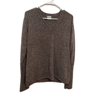 Columbia Marled V Neck Pull Over Sweater - Size Large